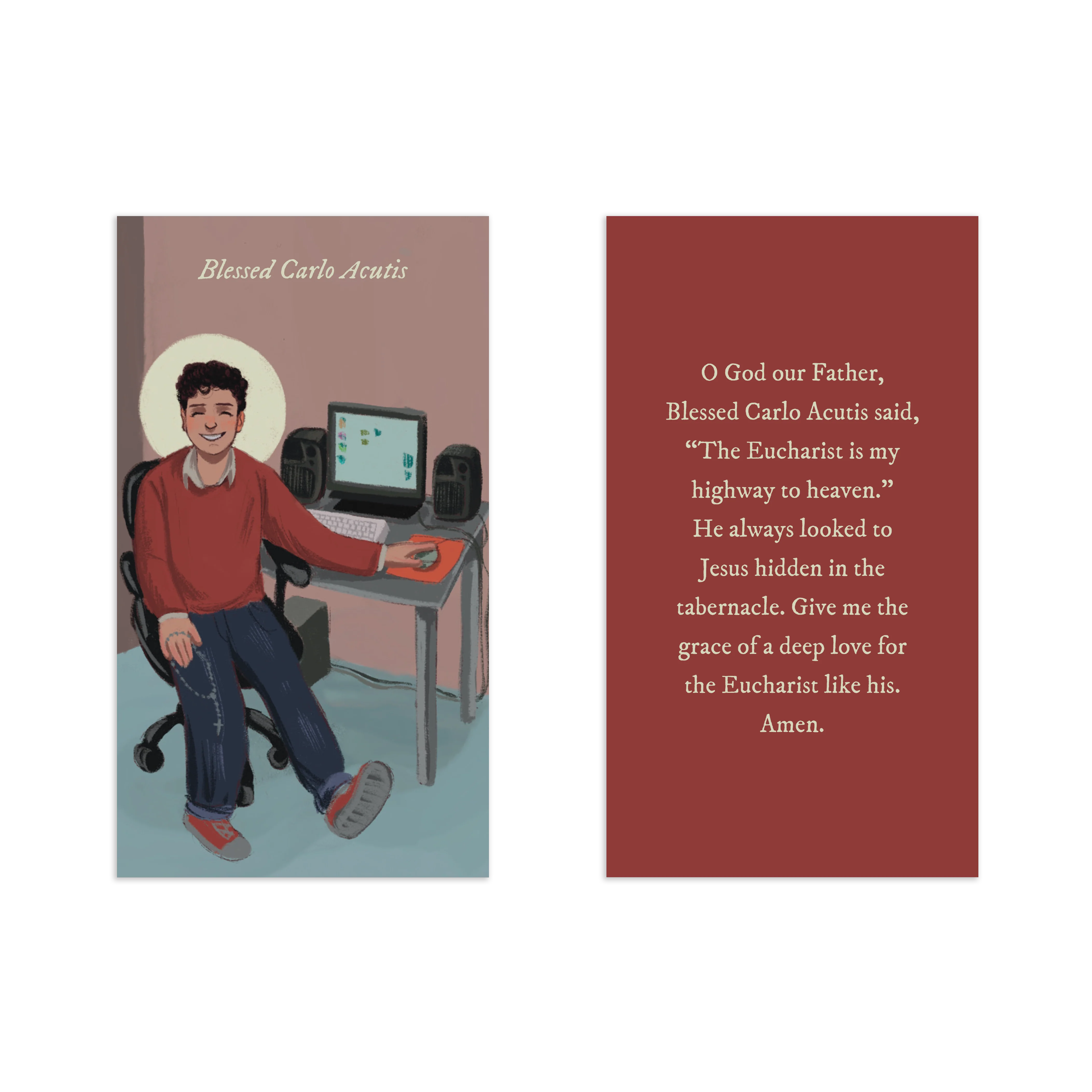 Renewed & Received Saint Prayer Cards, Complete Set (1 Set of 24 Cards) - Image 7